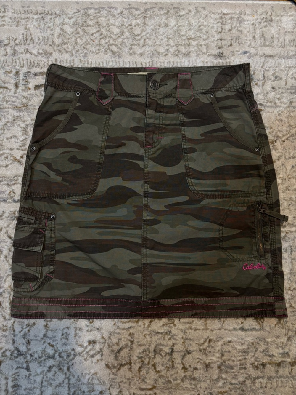 Cabela's Women's Camo Mini Skirt with Pink Stitching